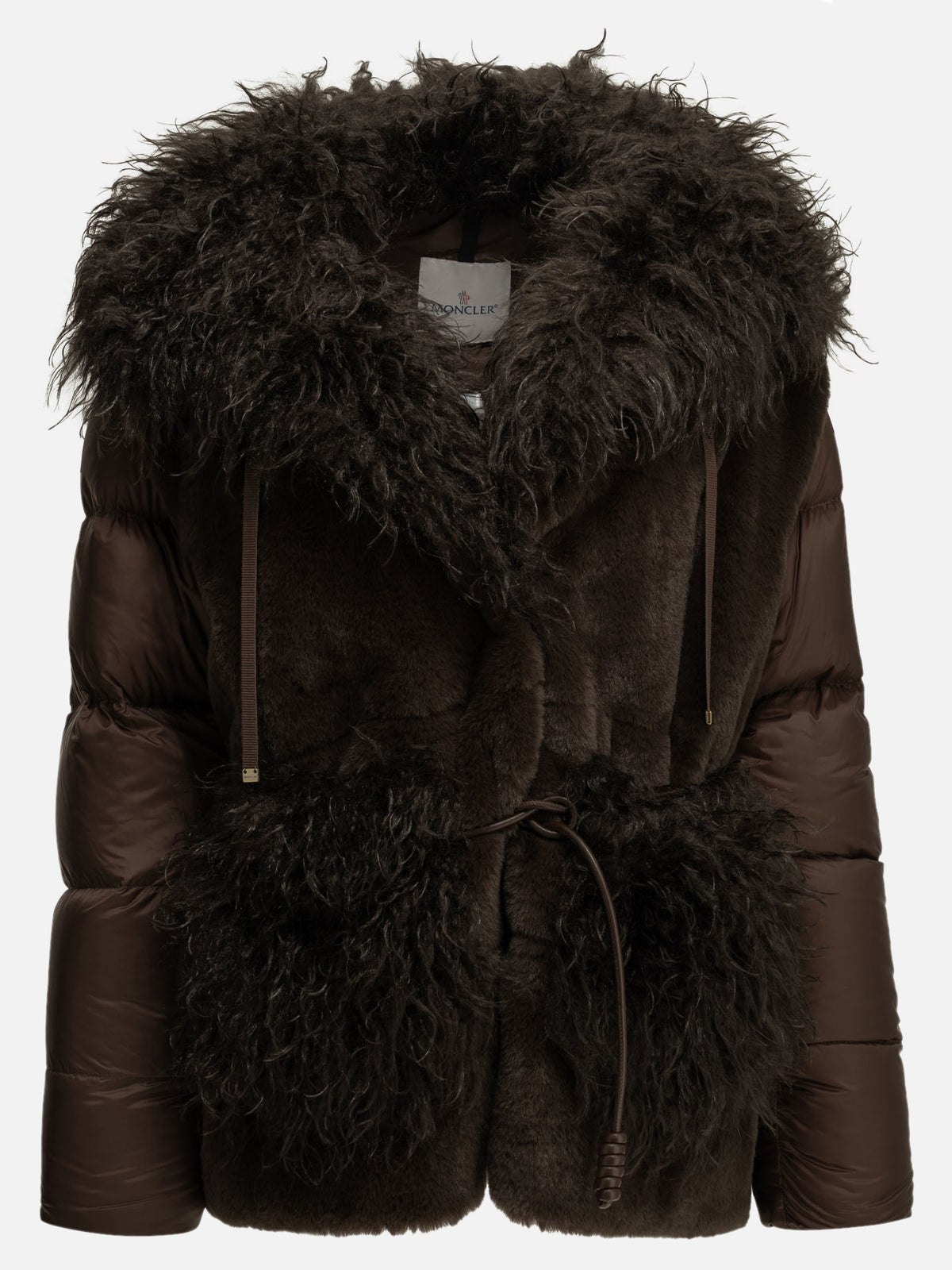 Moncler "Immersif" Short Down Jacket Brown - VIETTI