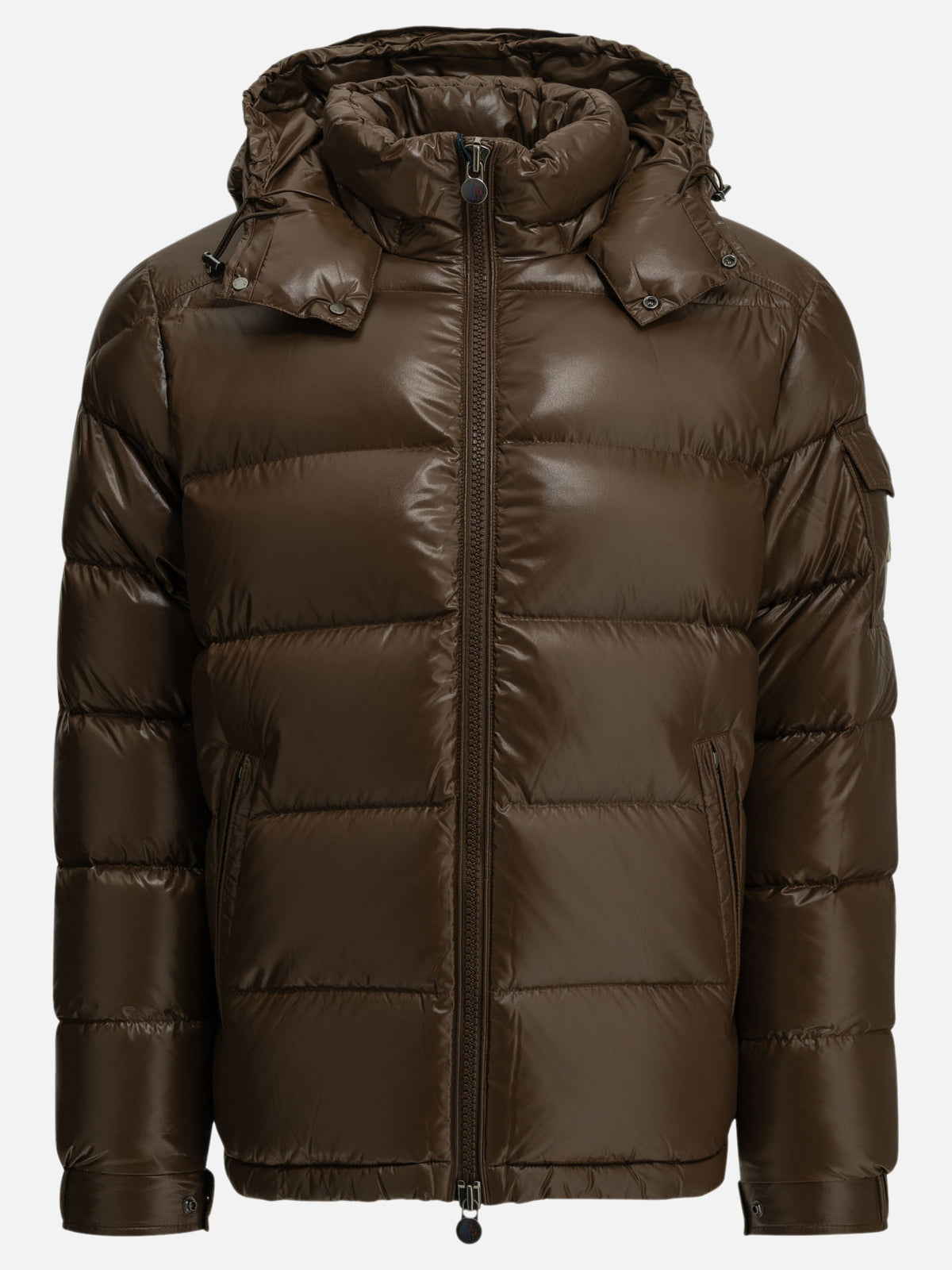 Moncler "Maya" Short Down Jacket Brown

