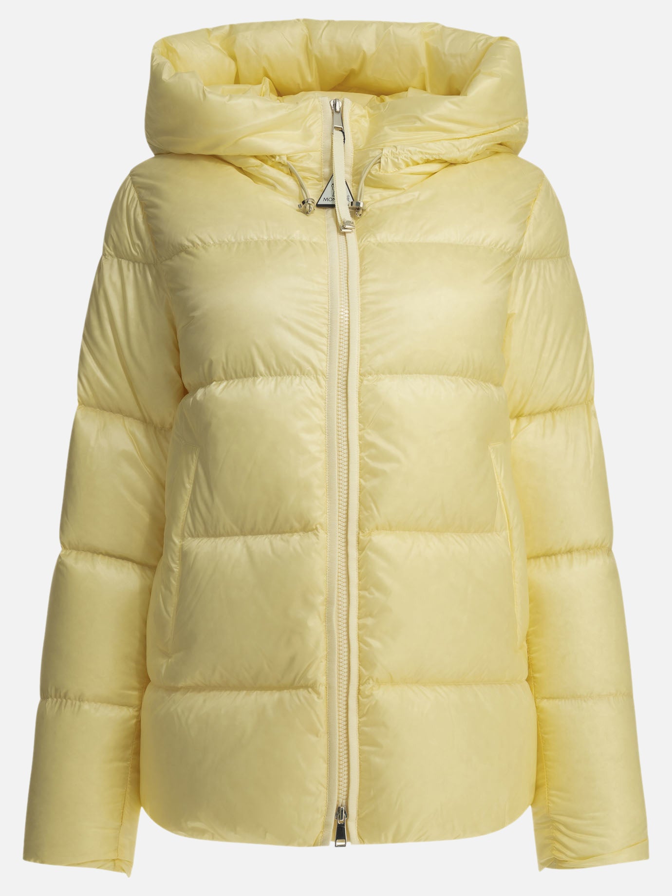 Piumini corti Logo  Giallo - Moncler Donna | PDP | VIETTI Online Store | Zoom-Modal
