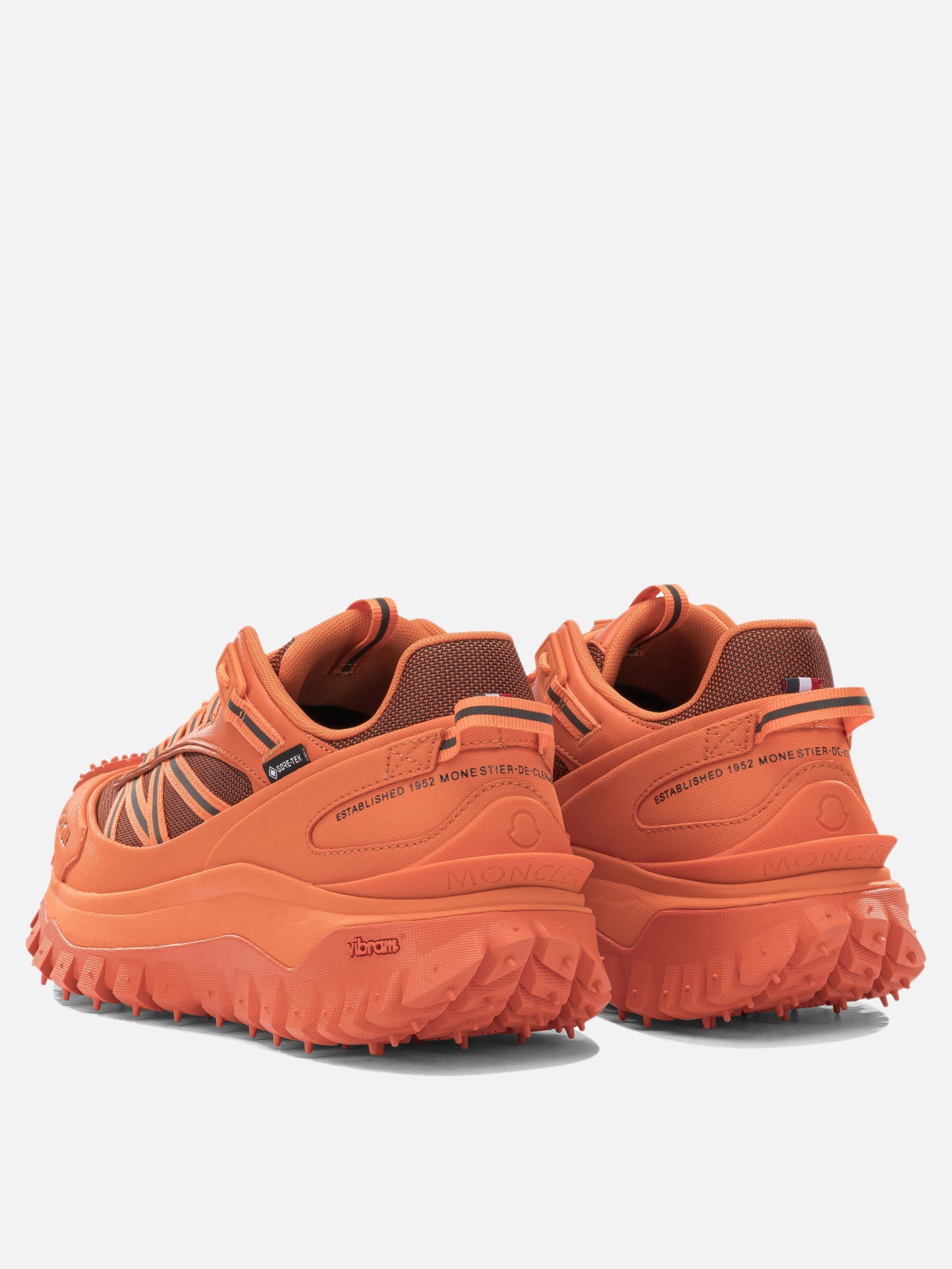 Sneaker basse 60% nylon 40% leather - 100% rubber  Arancione - Moncler Uomo | PDP | VIETTI Online Store | thumbnail_4
