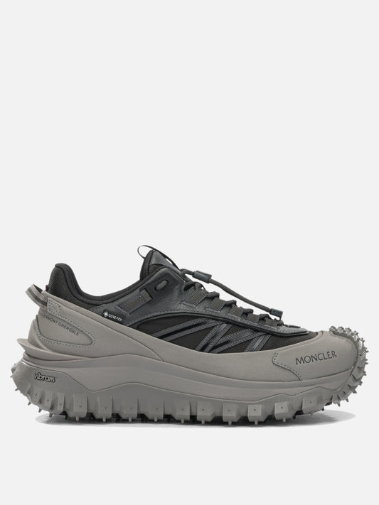 Low top sneakers 60% nylon 40% leather - 100% rubber  Grey - Moncler Men | VIETTI Online Store 
