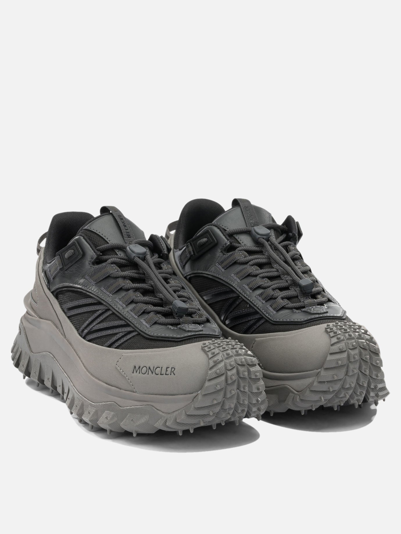 Low top sneakers 60% nylon 40% leather - 100% rubber  Grey - Moncler Men | PDP | VIETTI Online Store | Zoom-Modal_2
