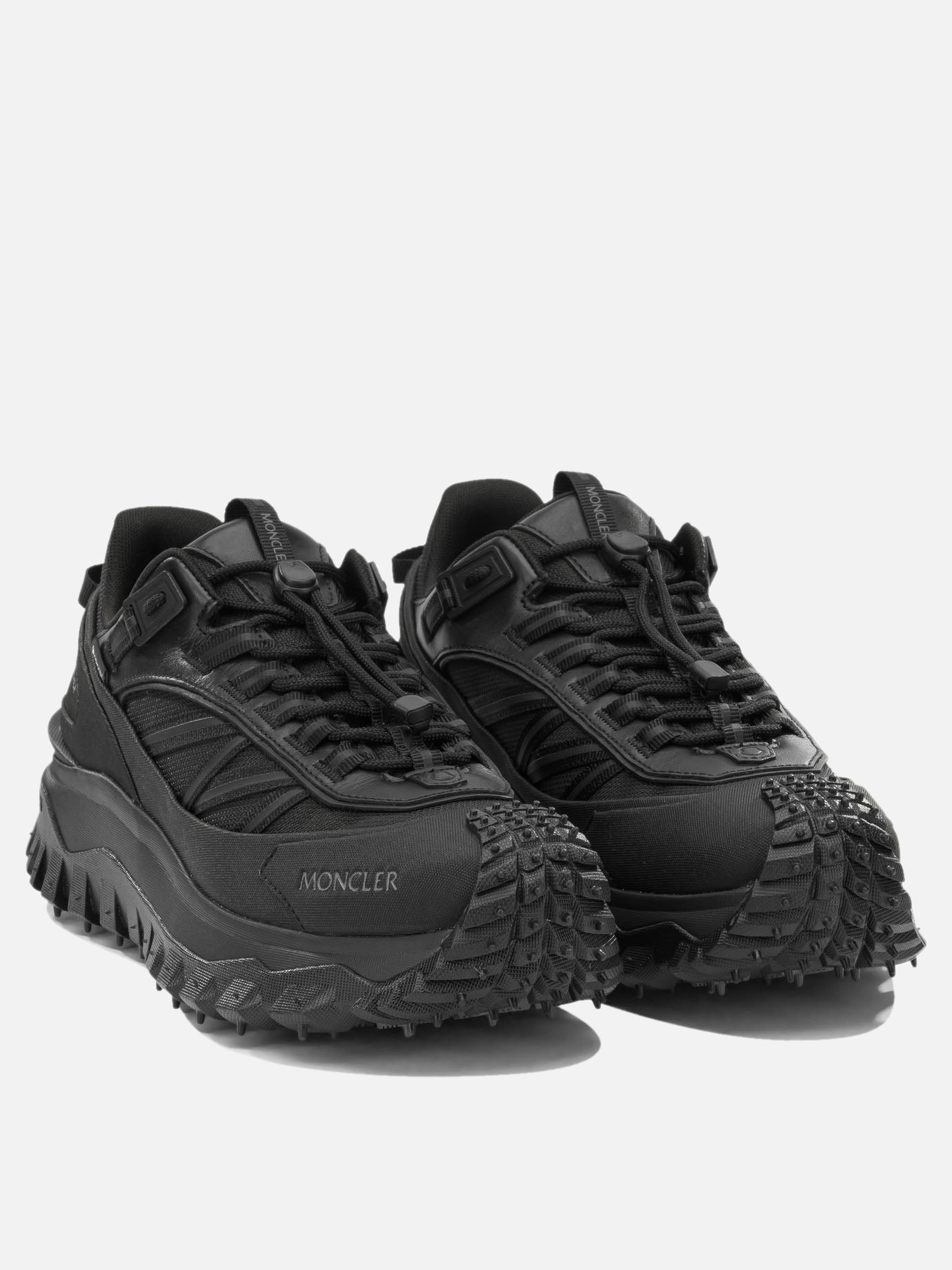 Low top sneakers 60% nylon 40% leather - 100% rubber  Black - Moncler Men | PDP | VIETTI Online Store | thumbnail_2
