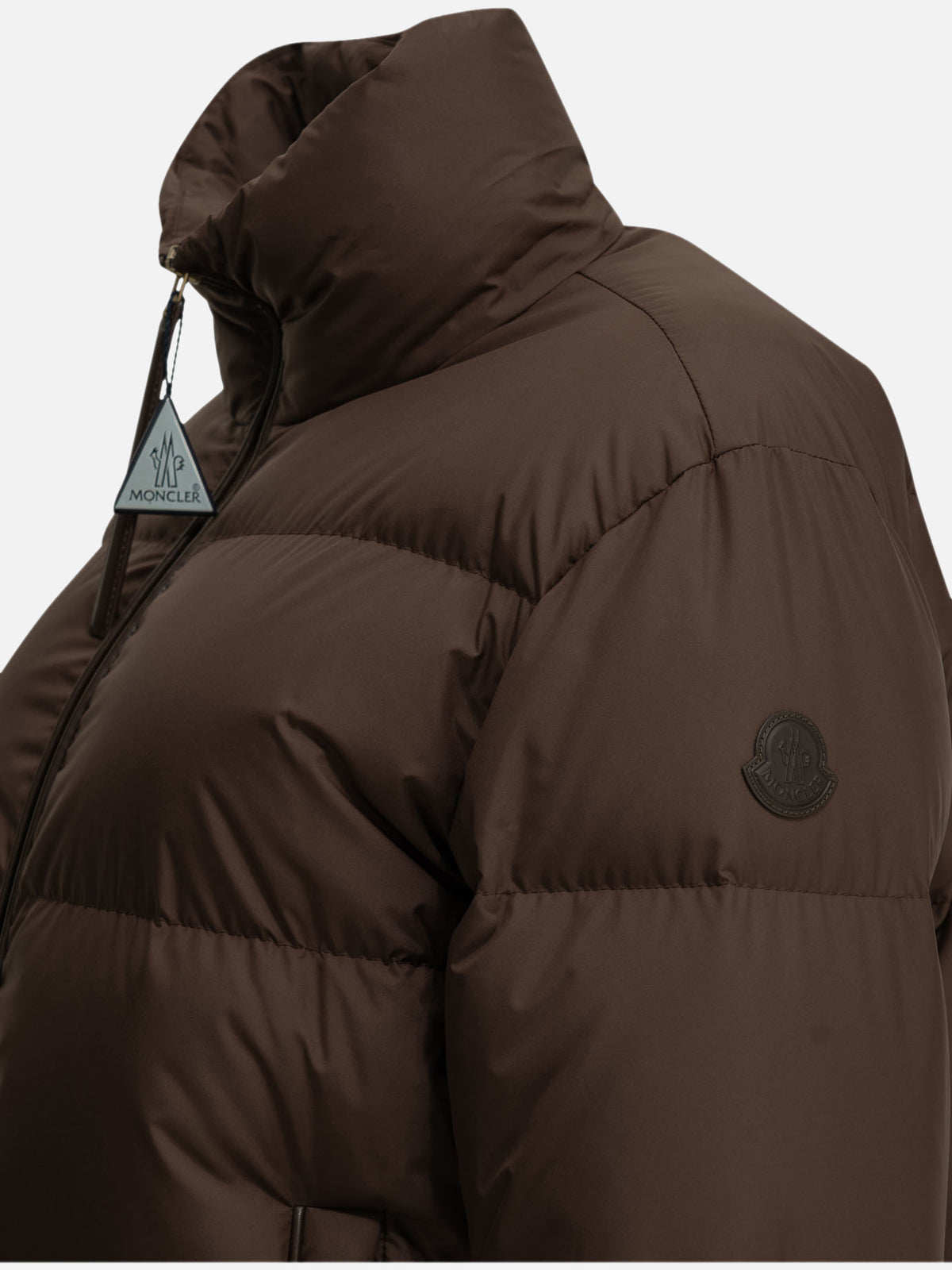 Moncler "Vivantesse" Short Down Jacket Brown - VIETTI