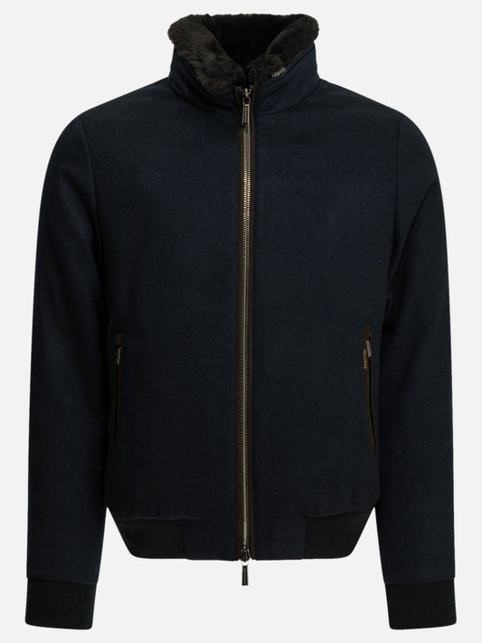 Moorer "Bellati-LS9" Bomber Jacket Blue

