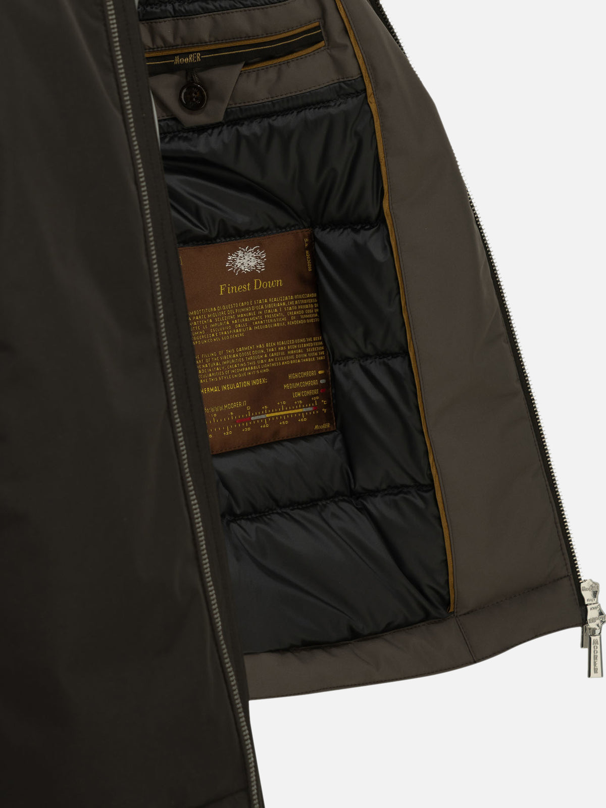 Moorer "Albini-STP" Short Down Jacket Brown - VIETTI