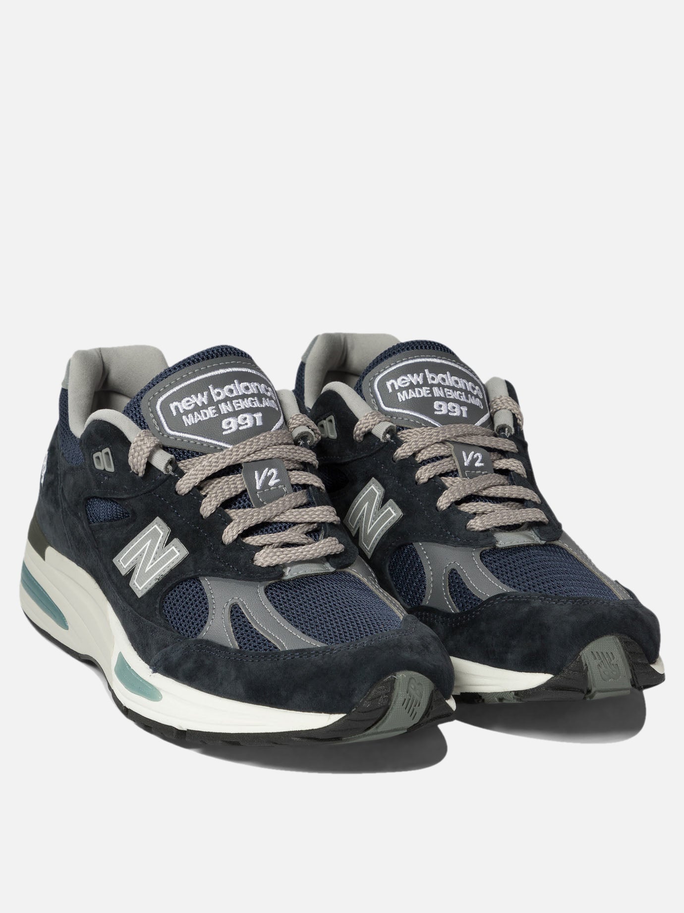 Low top sneakers 34% pig leather 33%synthetic 33% mesh - 100% rubber  Blue - New Balance Men | PDP | VIETTI Online Store | thumbnail_2