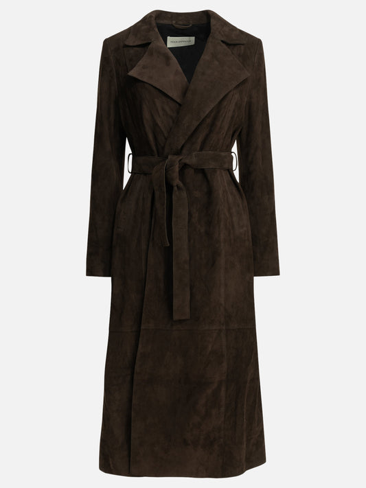 Leather jackets Solid colour  Brown - Nour Hammour Women | PDP | VIETTI Online Store 
