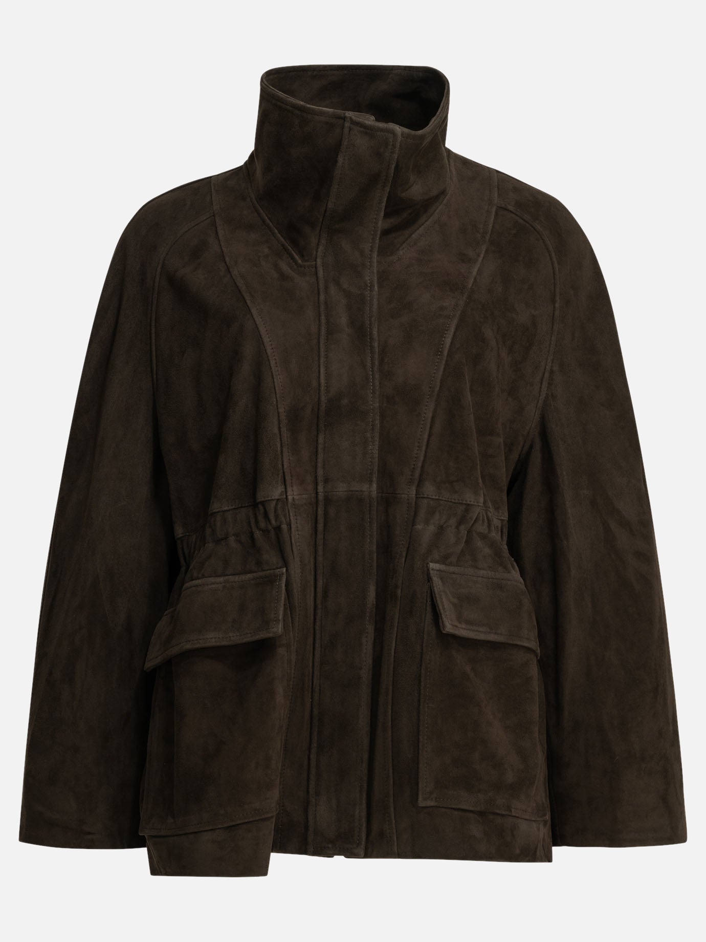 Leather jackets Solid colour  Brown - Nour Hammour Women | PDP | VIETTI Online Store | Zoom-Modal
