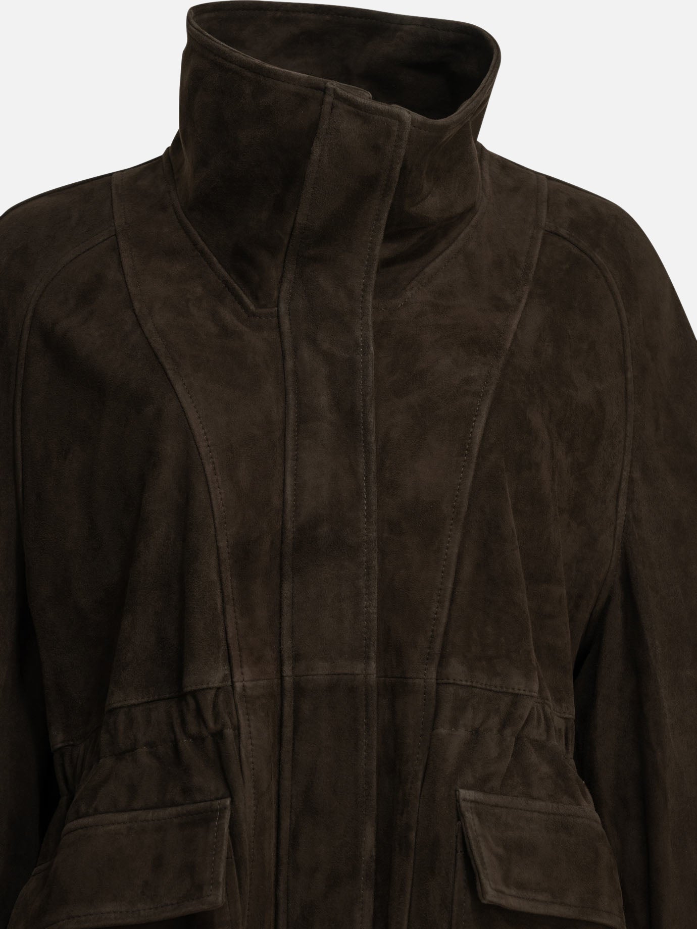 Leather jackets Solid colour  Brown - Nour Hammour Women | PDP | VIETTI Online Store | thumbnail_3