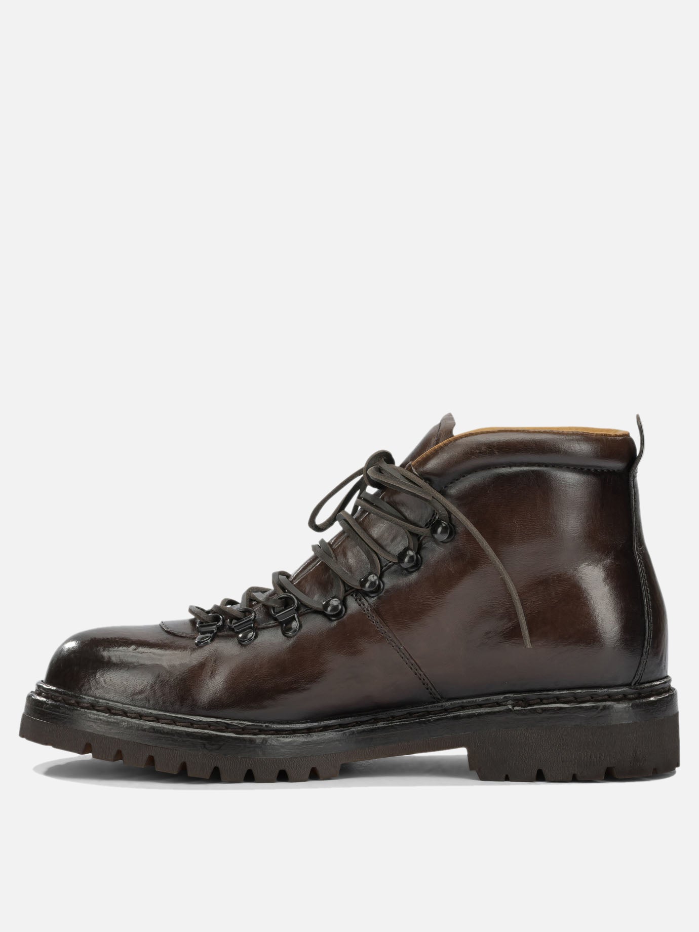 Officine Creative "Artik Flexi 002" Lace-Up Ankle Boots Brown

