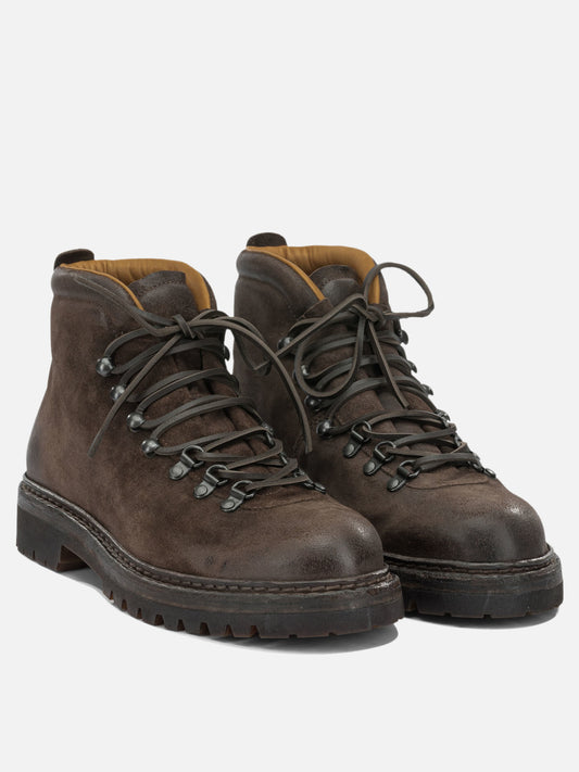 Officine Creative "Artik Flexi 002" Lace-Up Ankle Boots Black


