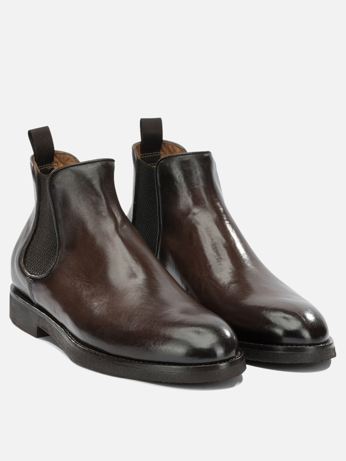 Officine Creative "Bariton Flexi 002" Chelsea Boots Brown - VIETTI
