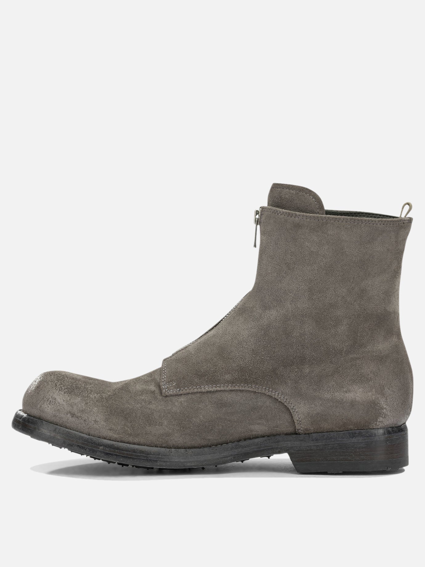 Officine Creative "Bulla DD Lug 114" Ankle Boots with Zipper Grey

