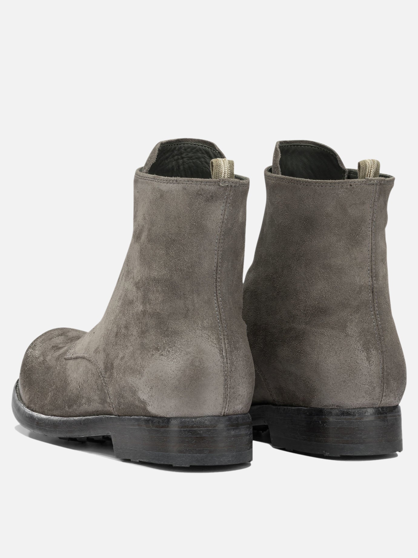 Officine Creative "Bulla DD Lug 114" Ankle Boots with Zipper Grey

