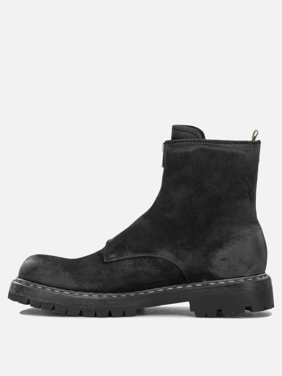 Officine Creative "Bulla DD Lug 114" Ankle Boots with Zipper Black - VIETTI