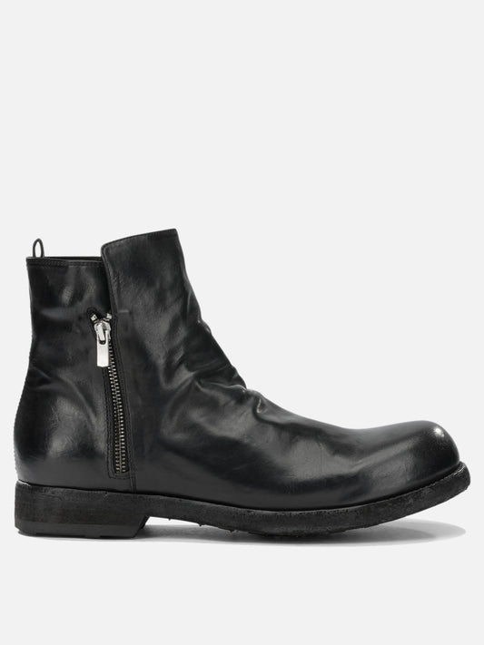Officine Creative "Bulla DD" Ankle Boots with Zipper Black

