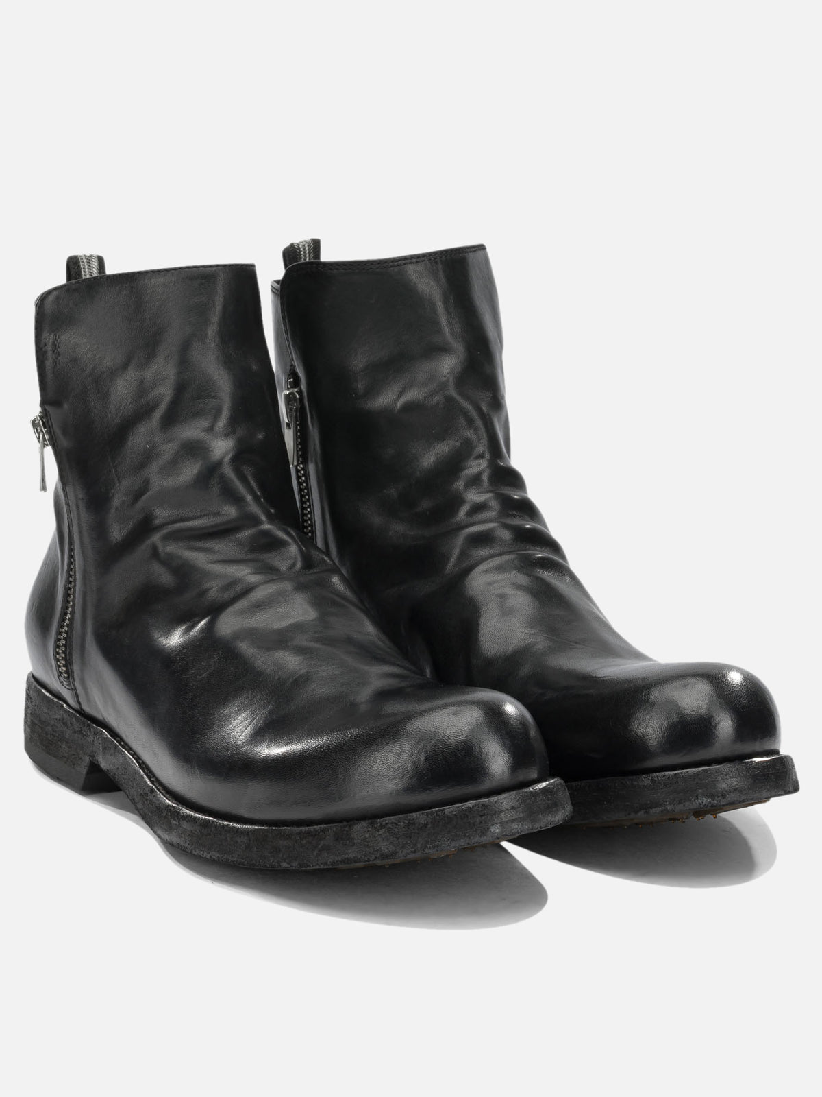 Officine Creative "Bulla DD" Ankle Boots with Zipper Black - VIETTI