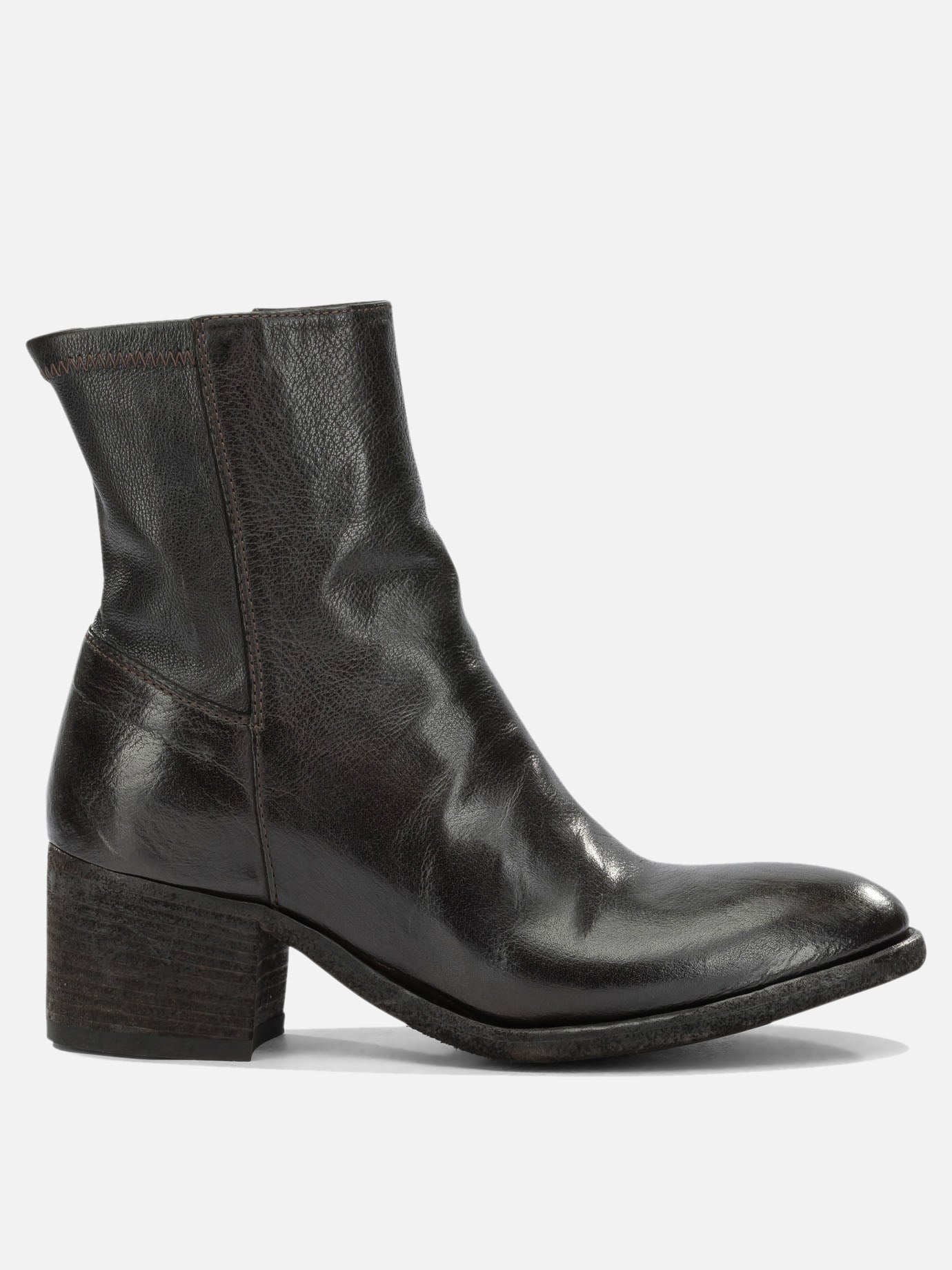 Officine Creative "Denner 127" Ankle Boots with Zipper Black - VIETTI