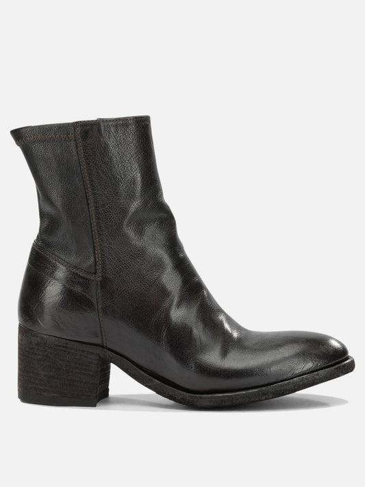 Officine Creative "Denner 127" Ankle Boots with Zipper Black

