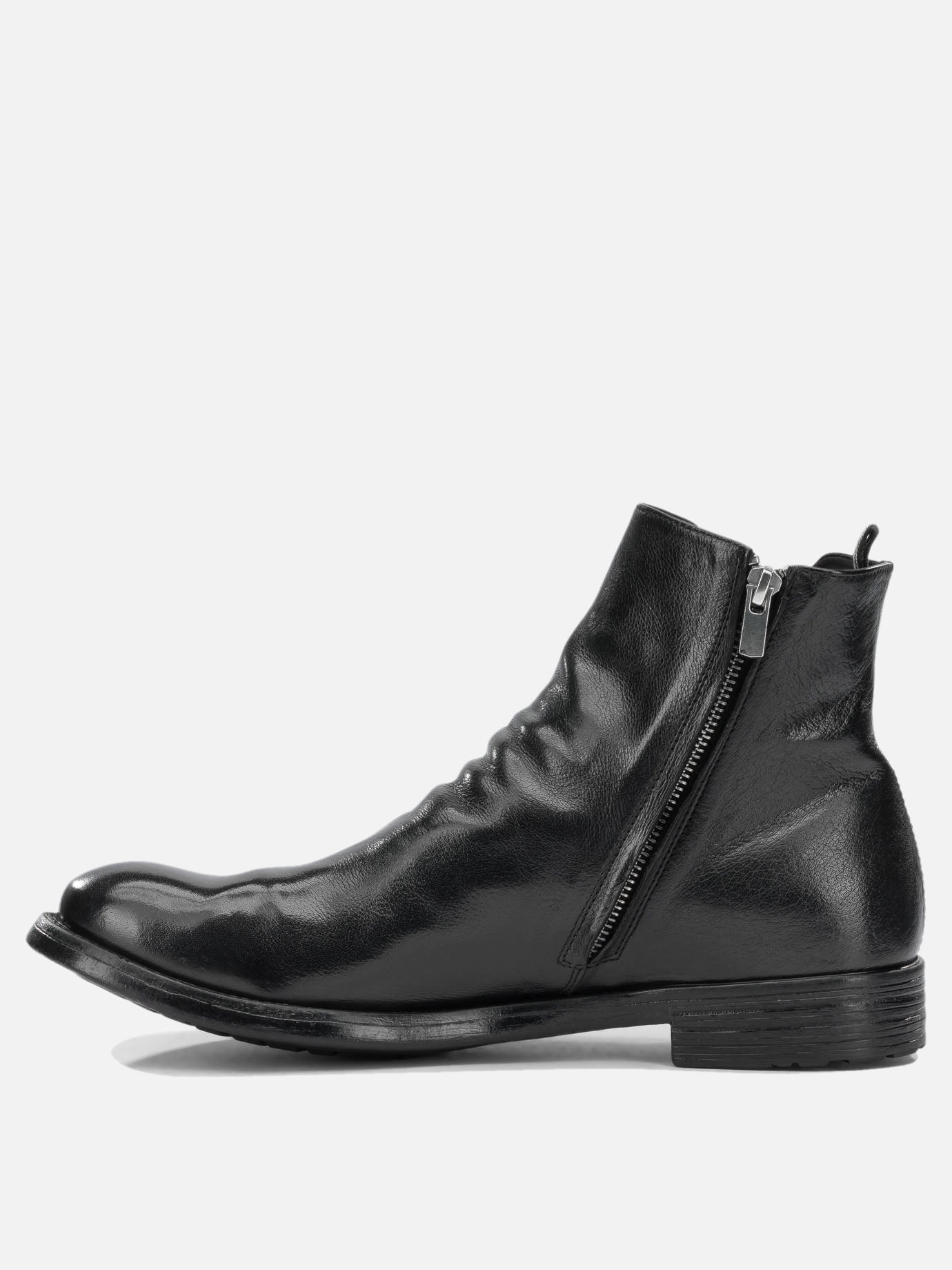Zipped boots 100% leather - 100% leather  Black - Officine Creative Men | PDP | VIETTI Online Store | thumbnail_3