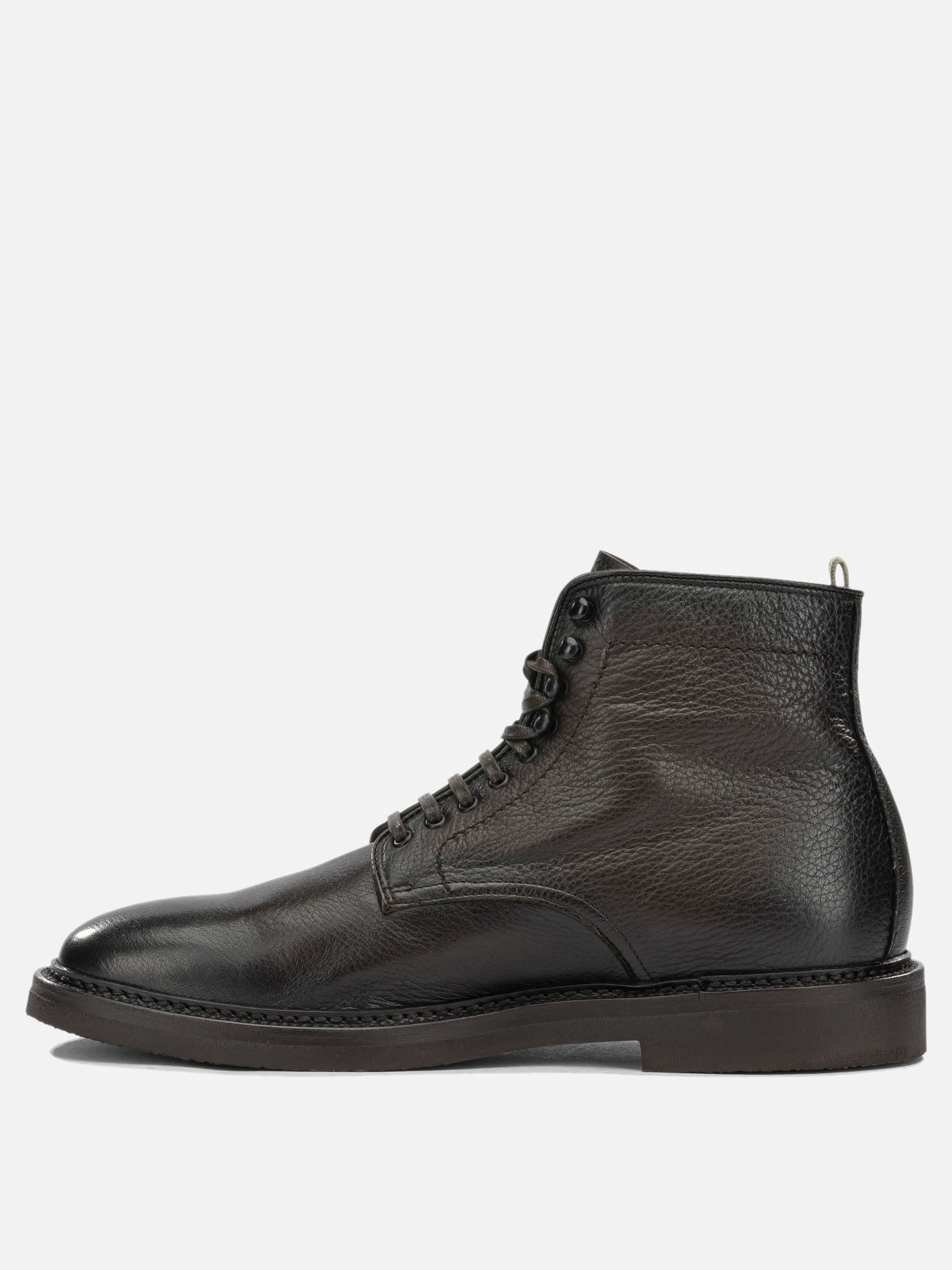 Officine Creative "Hopkins Flexi 203" Lace-Up Ankle Boots Brown

