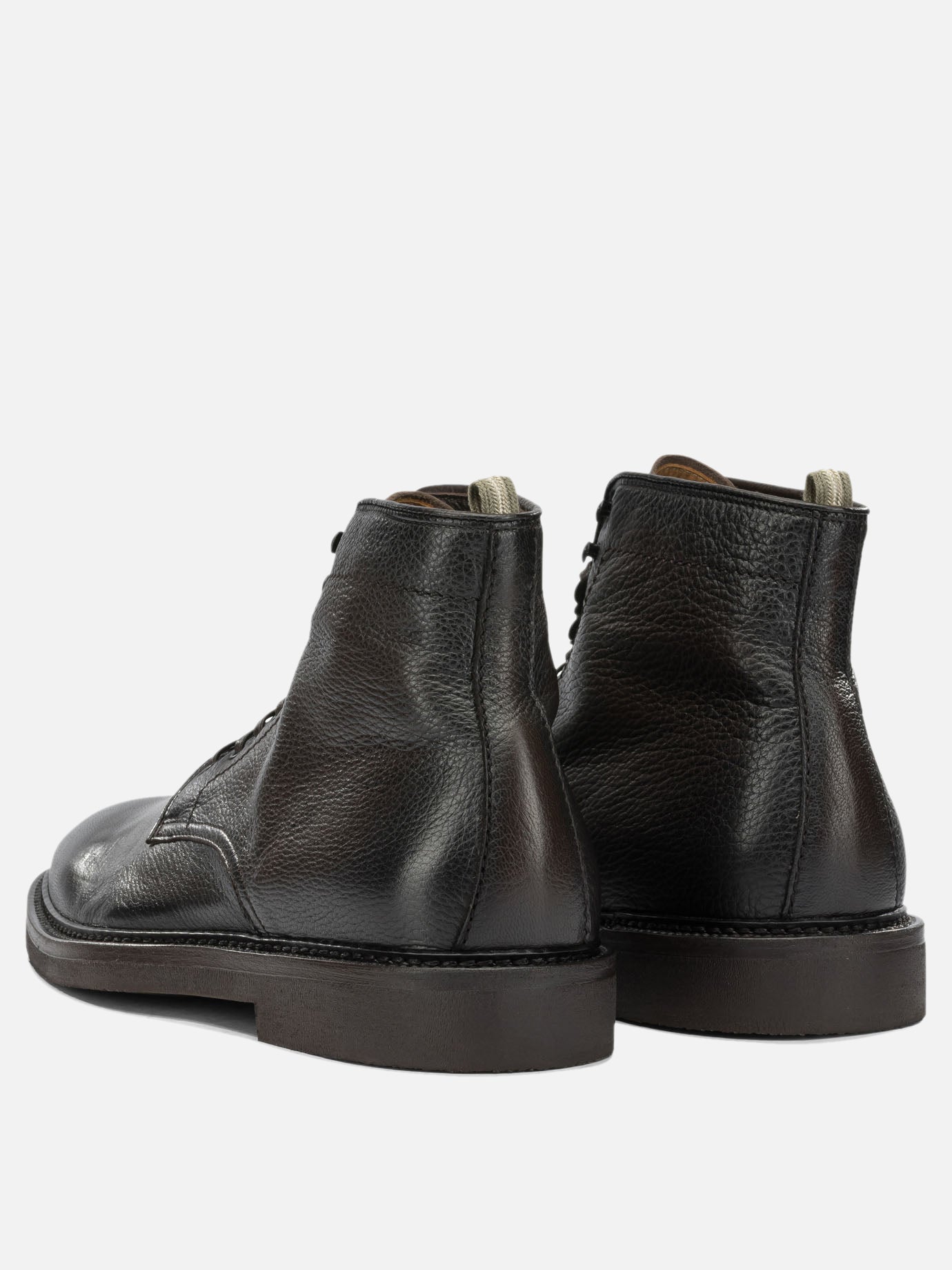 Officine Creative "Hopkins Flexi 203" Lace-Up Ankle Boots Brown

