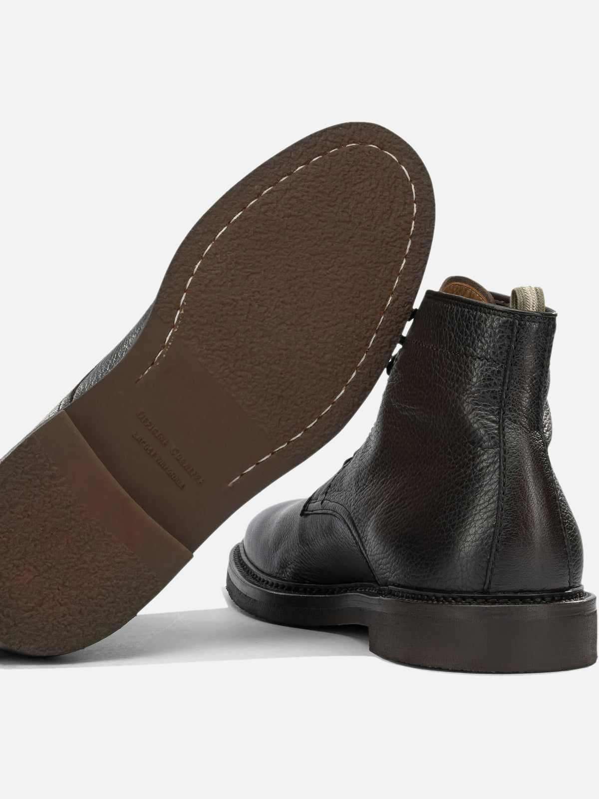 Officine Creative "Hopkins Flexi 203" Lace-Up Ankle Boots Brown - VIETTI
