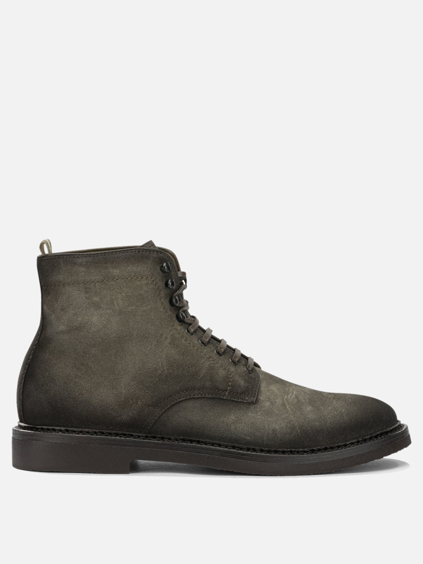 Officine Creative "Hopkins Flexi 203" Lace-Up Ankle Boots Brown


