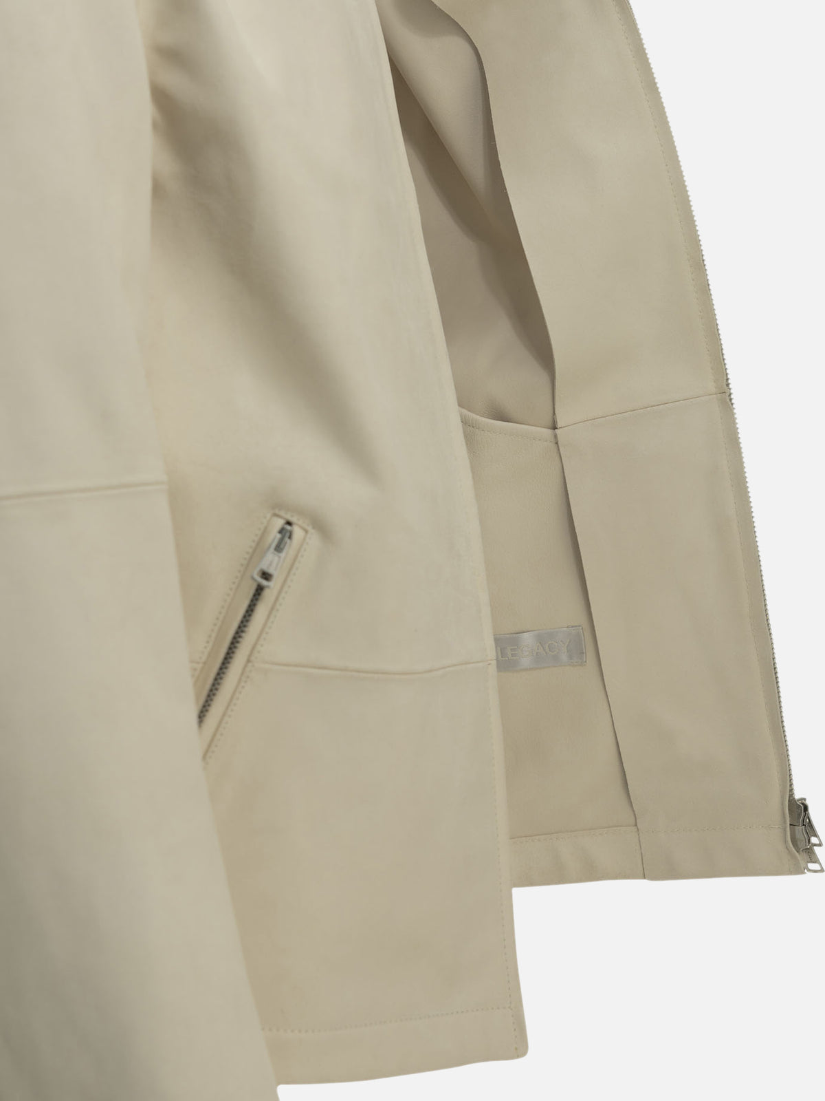 Our Legacy "Rework" Leather Jacket White
