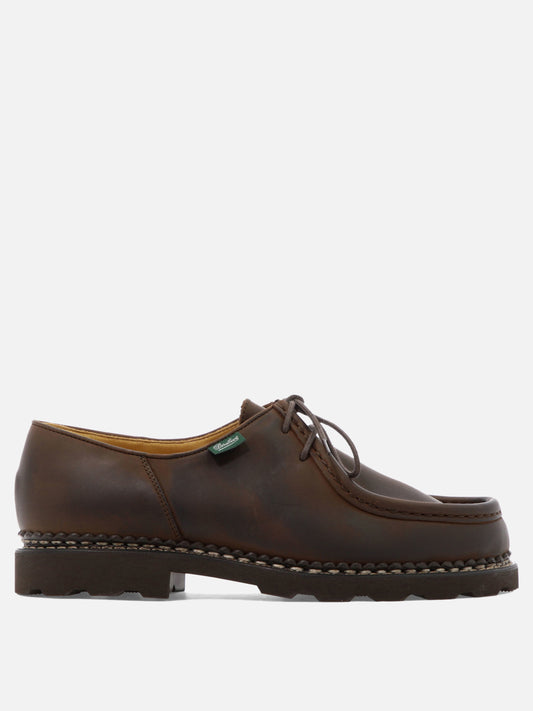 Laced loafers 100% calf leather - 100% rubber  Brown - Paraboot Men | PDP | VIETTI Online Store 
