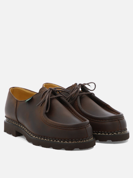 Laced loafers 100% calf leather - 100% rubber  Brown - Paraboot Men | PDP | VIETTI Online Store | 2
