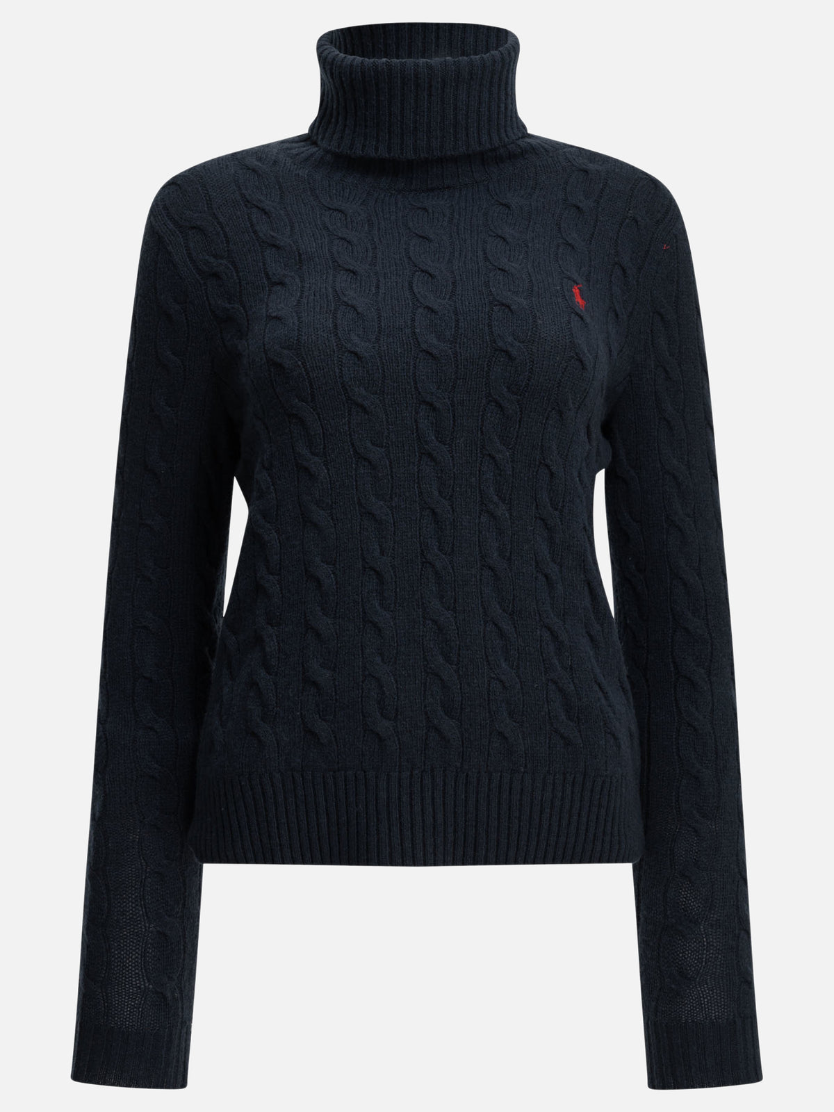 Polo Ralph Lauren Turtleneck Sweater with Logo Blue - VIETTI