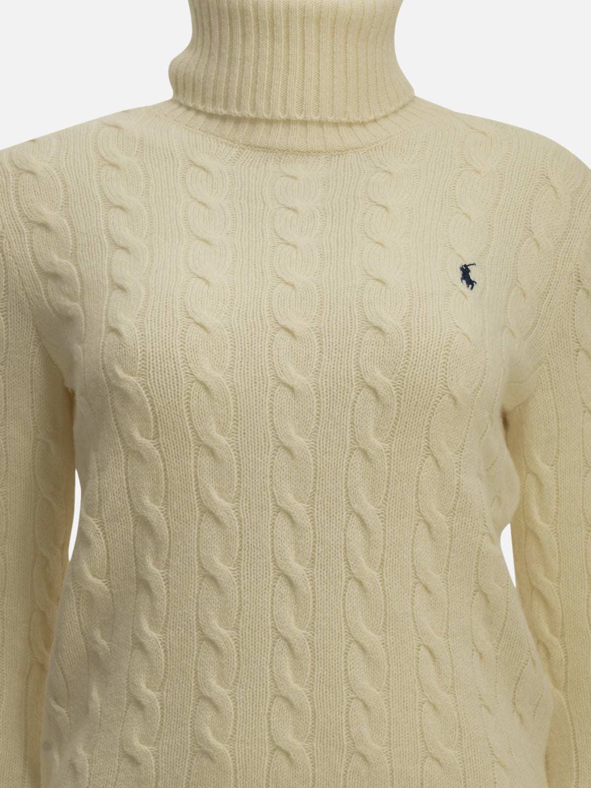 Polo Ralph Lauren Turtleneck Sweater with Logo White - VIETTI