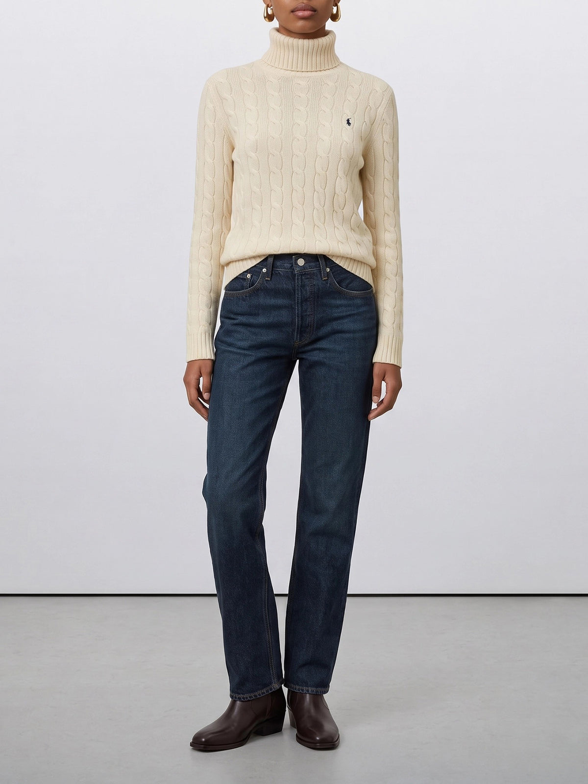 Polo Ralph Lauren Turtleneck Sweater with Logo White - VIETTI