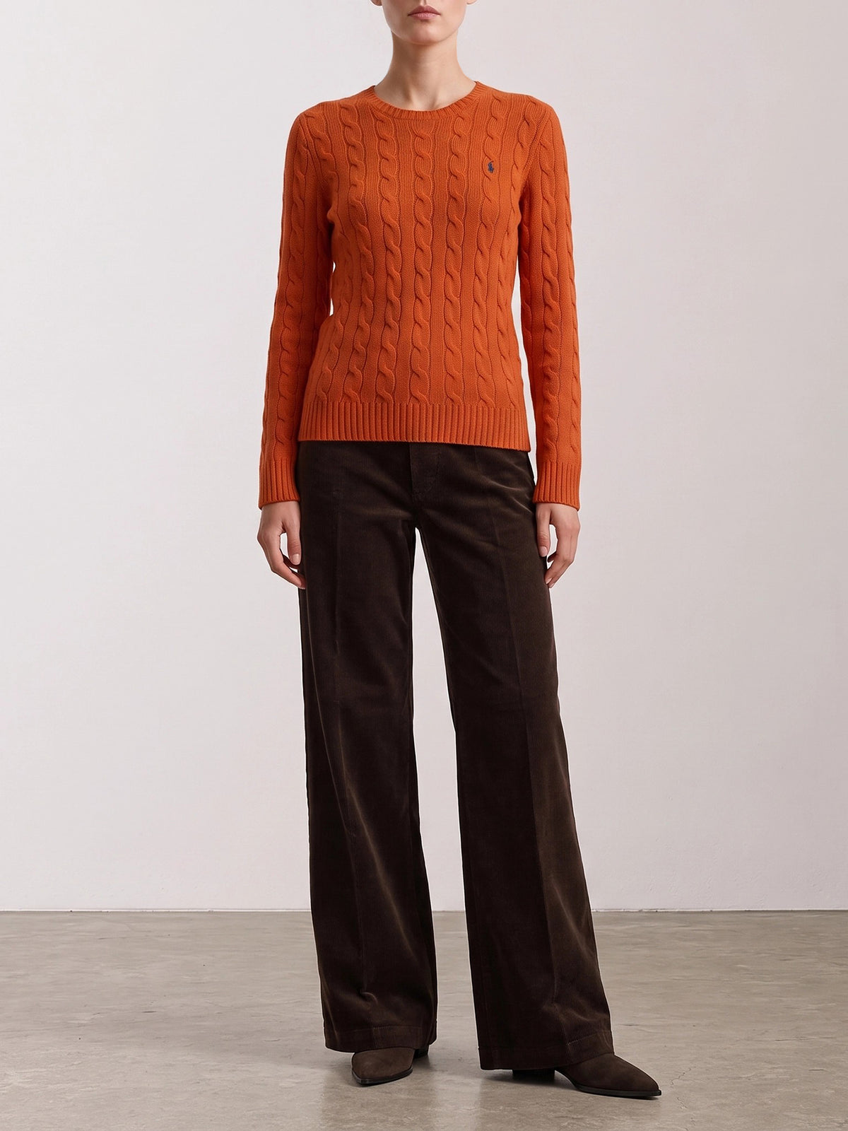 Polo Ralph Lauren Crew-neck sweater with logo Orange - VIETTI
