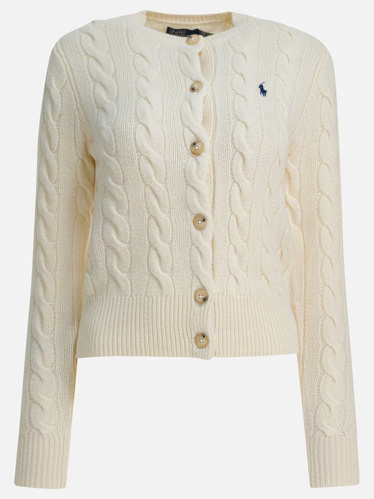 Cardigan Logo  Bianco - Polo Ralph Lauren Donna | PDP | VIETTI Online Store 
