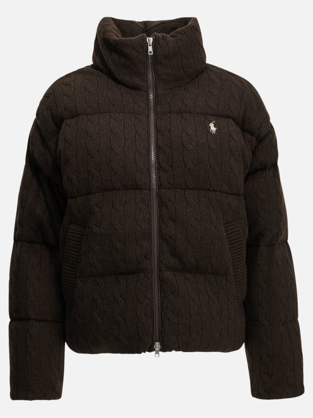 Polo Ralph Lauren Wool and Cashmere Bomber Jacket Brown - VIETTI