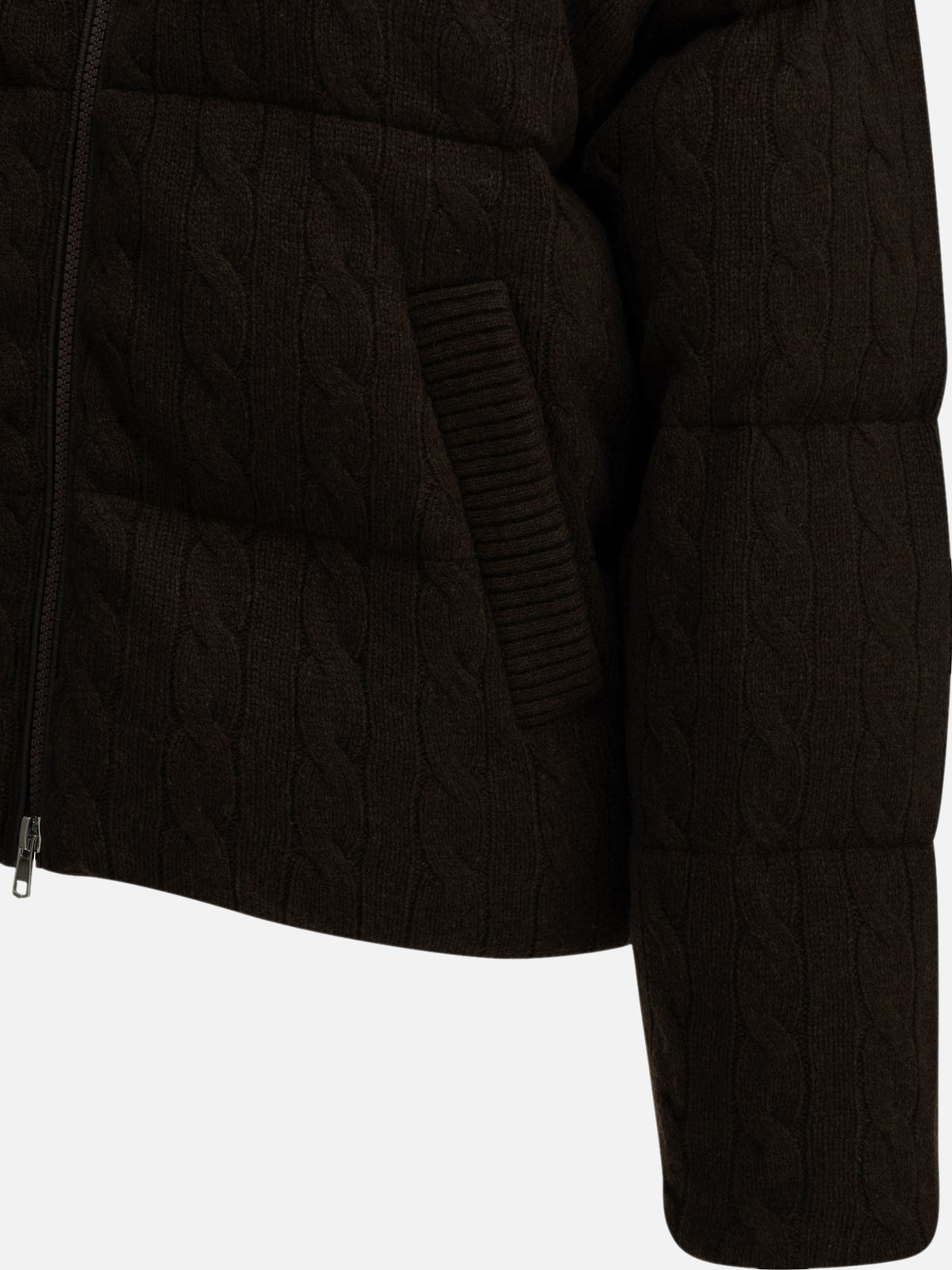 Polo Ralph Lauren Wool and Cashmere Bomber Jacket Brown

