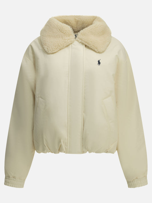 Polo Ralph Lauren Short down jacket with logo White

