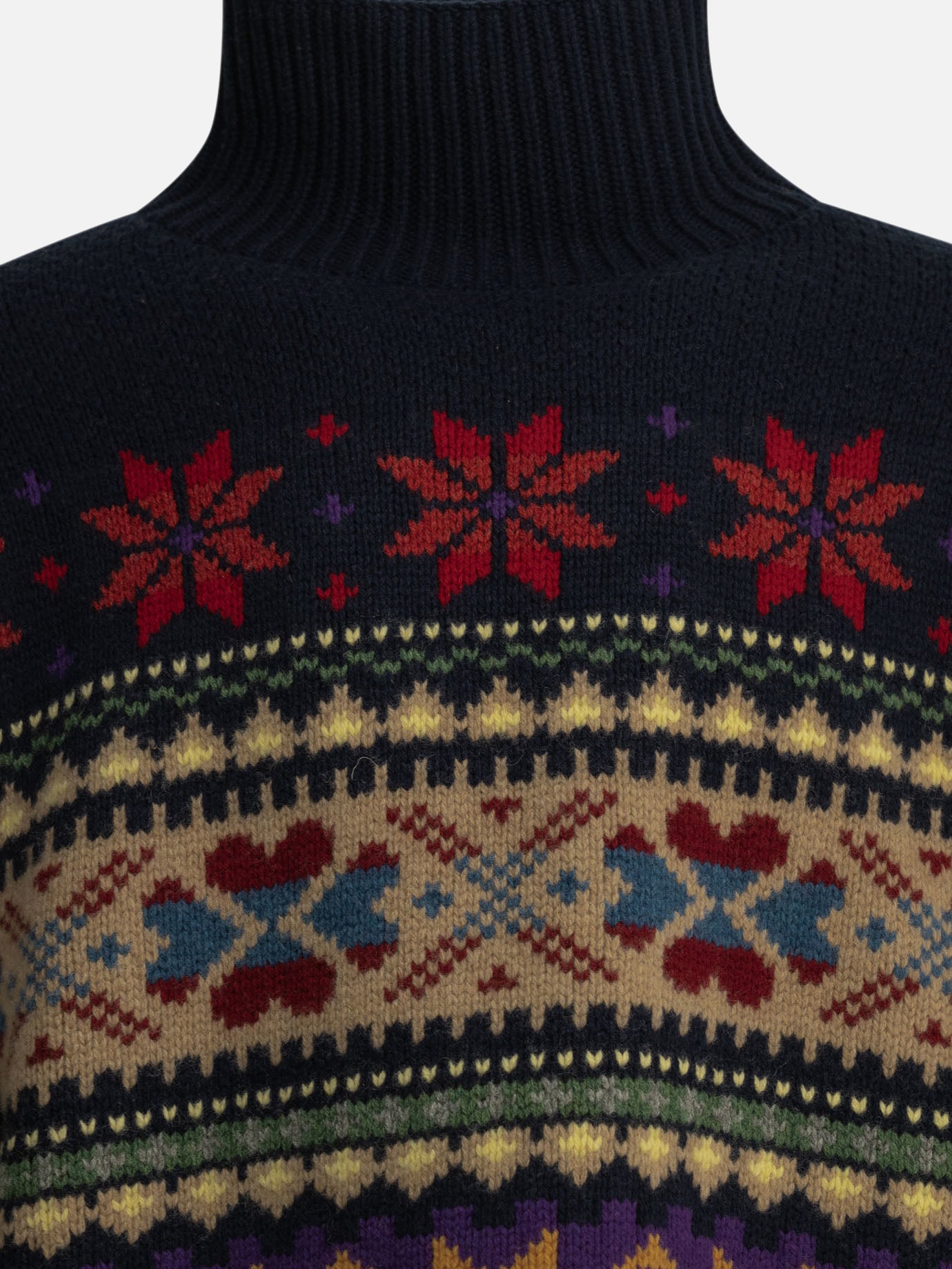 Maglioni dolcevita Textured knit  Blu - Polo Ralph Lauren Donna | PDP | VIETTI Online Store | thumbnail_3