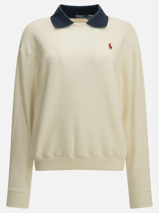 Felpe con colletto polo Logo  Bianco - Polo Ralph Lauren Donna | PDP | VIETTI Online Store 
