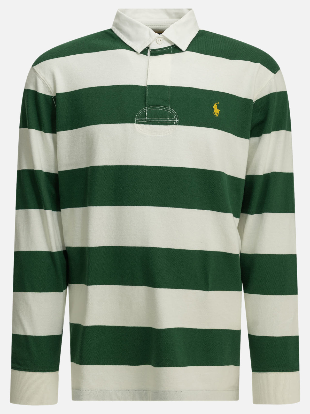 Polo Ralph Lauren "Rubgy" Button-Down Polo Shirt Green - VIETTI