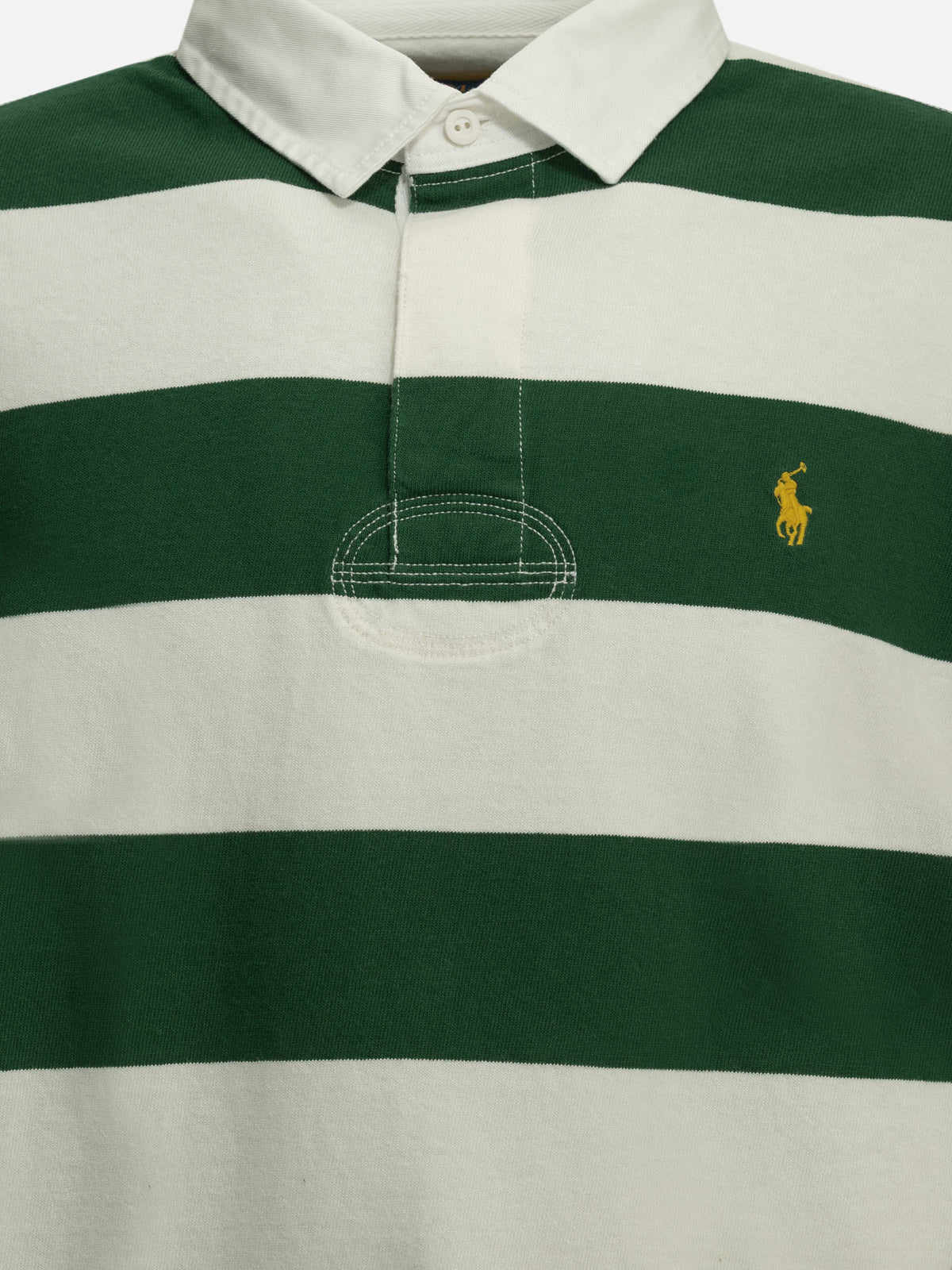 Polo Ralph Lauren "Rubgy" Button-Down Polo Shirt Green - VIETTI