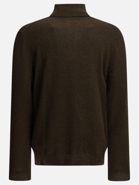 Polo Ralph Lauren Sweater with a half-zip and logo Brown

