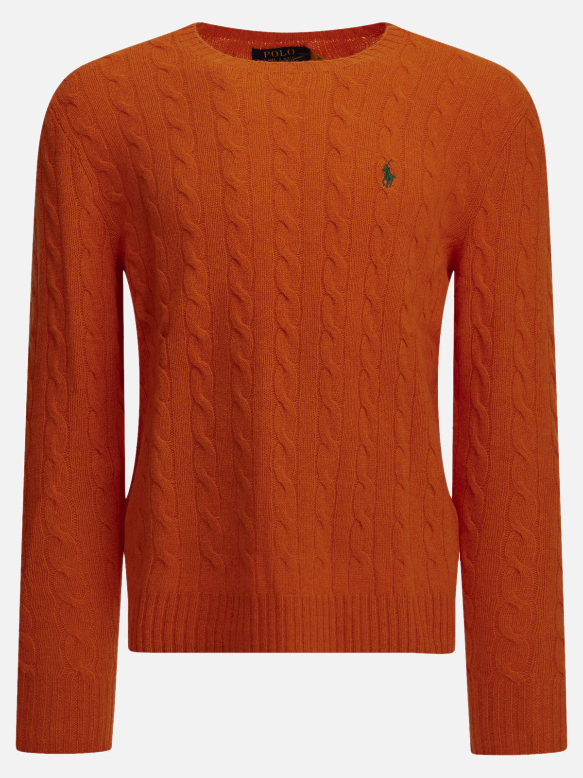 Polo Ralph Lauren Wool and cashmere crew-neck sweater with logo Orange

