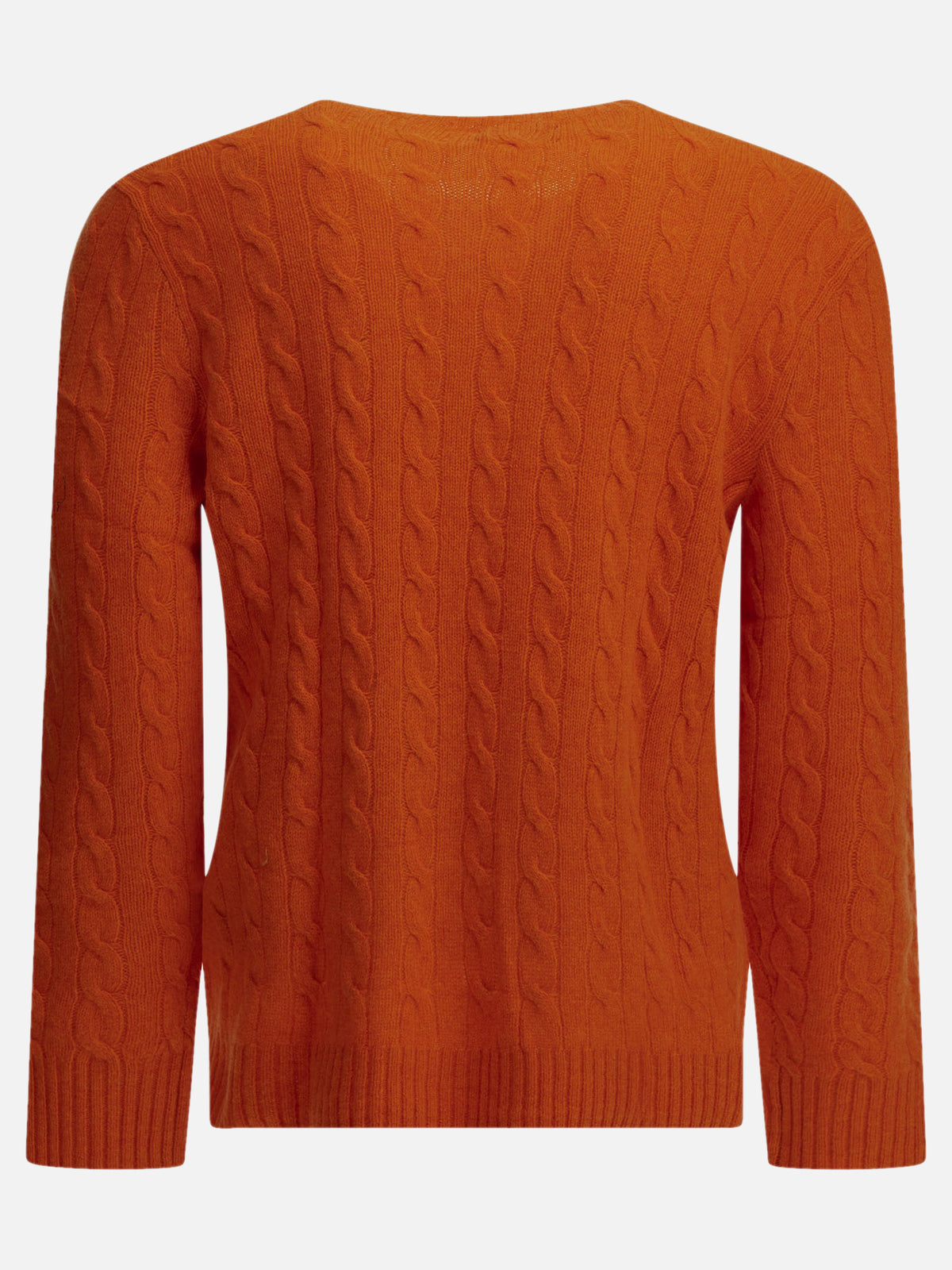 Polo Ralph Lauren Wool and cashmere crew-neck sweater with logo Orange - VIETTI
