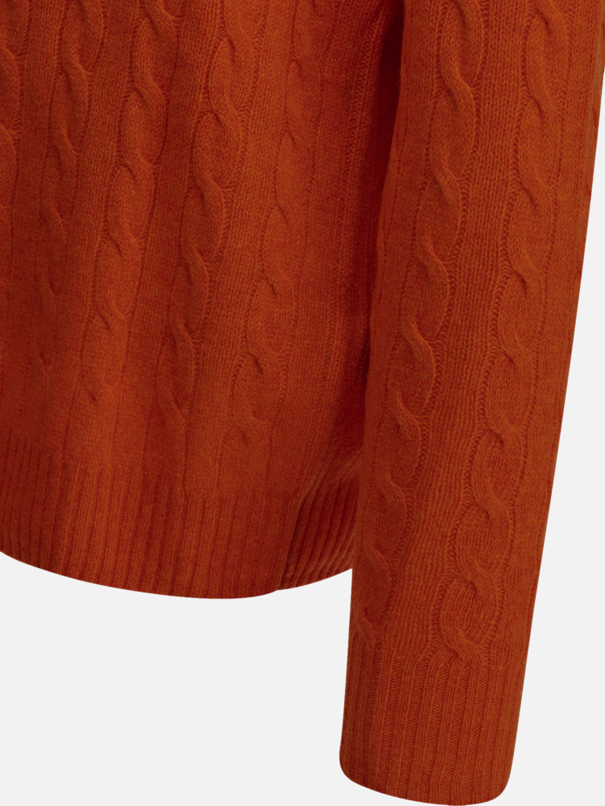 Polo Ralph Lauren Wool and cashmere crew-neck sweater with logo Orange

