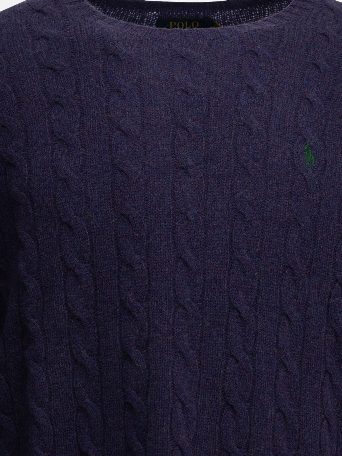 Polo Ralph Lauren Crew-neck sweater with logo Purple - VIETTI