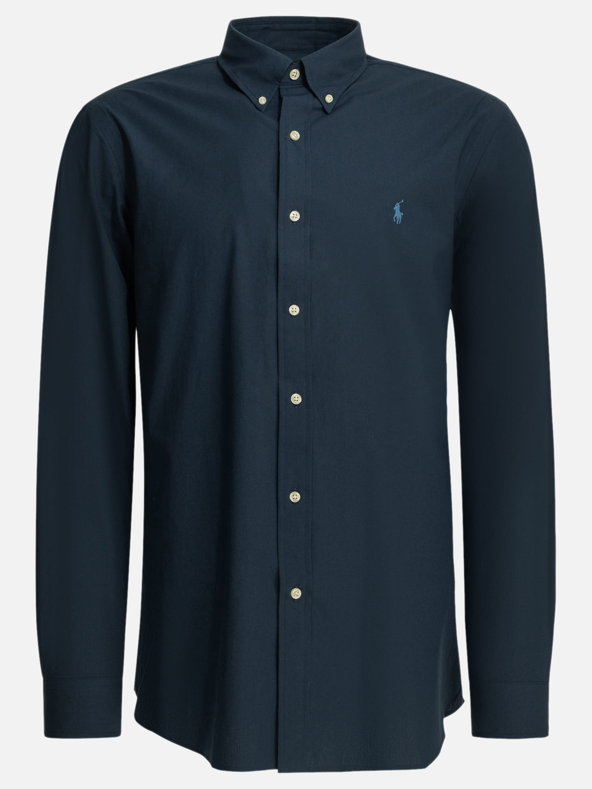 Polo Ralph Lauren Custom-fit casual shirt with logo Blue - VIETTI